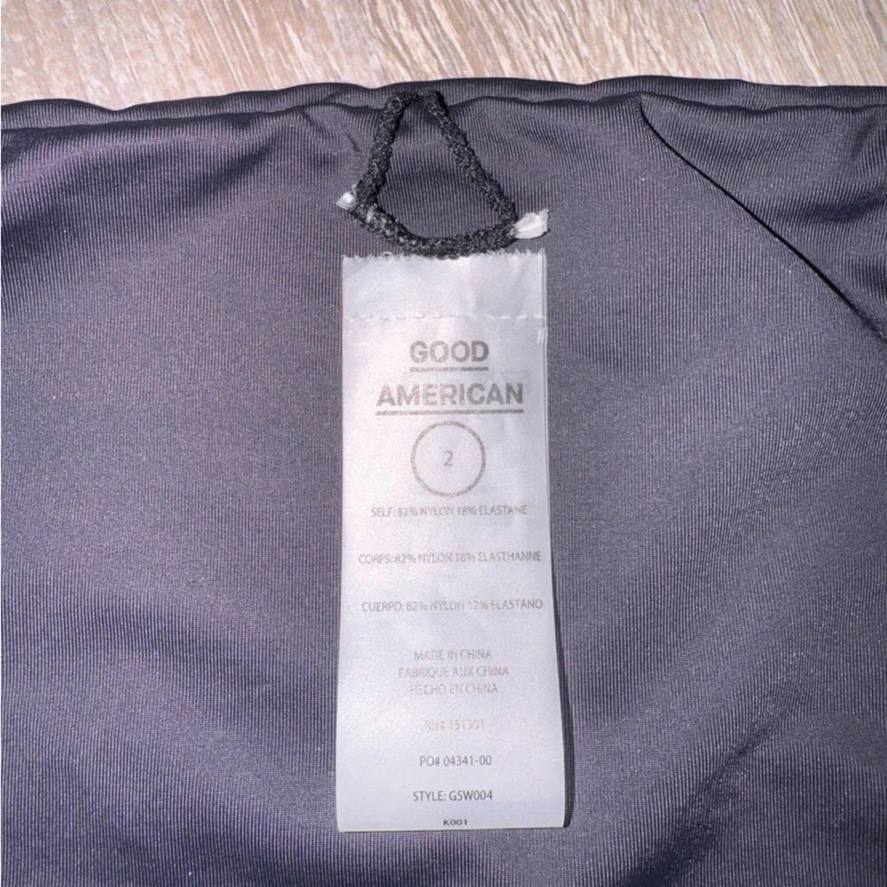 Good American bikini set show curve top better bottom black S/M (1/2) - Picture 14 of 15